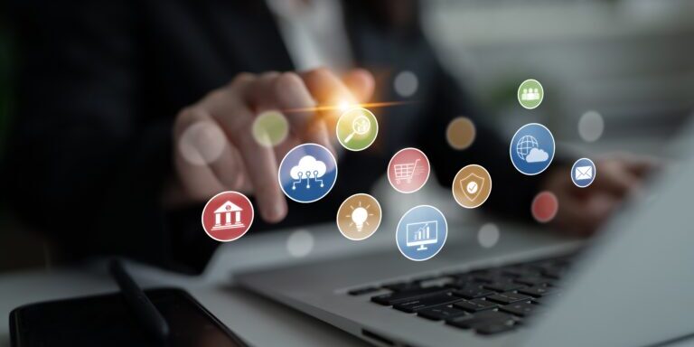 Set,Of,Business,And,Digital,Service,Icons,Representing,Finance,,Cloud,